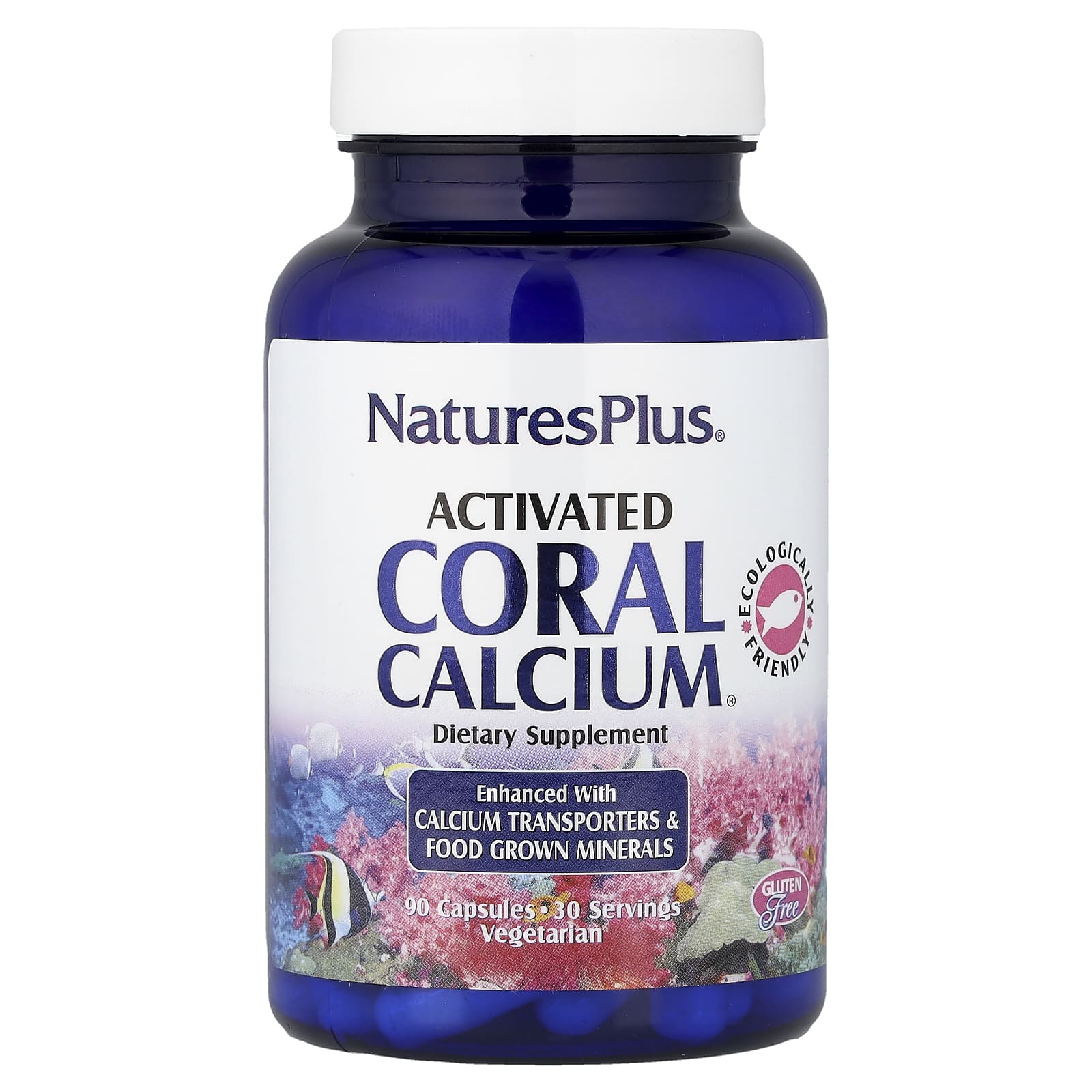 Кальций NaturesPlus Activated Coral®, 90 капсул