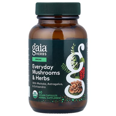 Грибной комплекс Gaia Herbs Everyday & Herbs, 60 растительных капсул