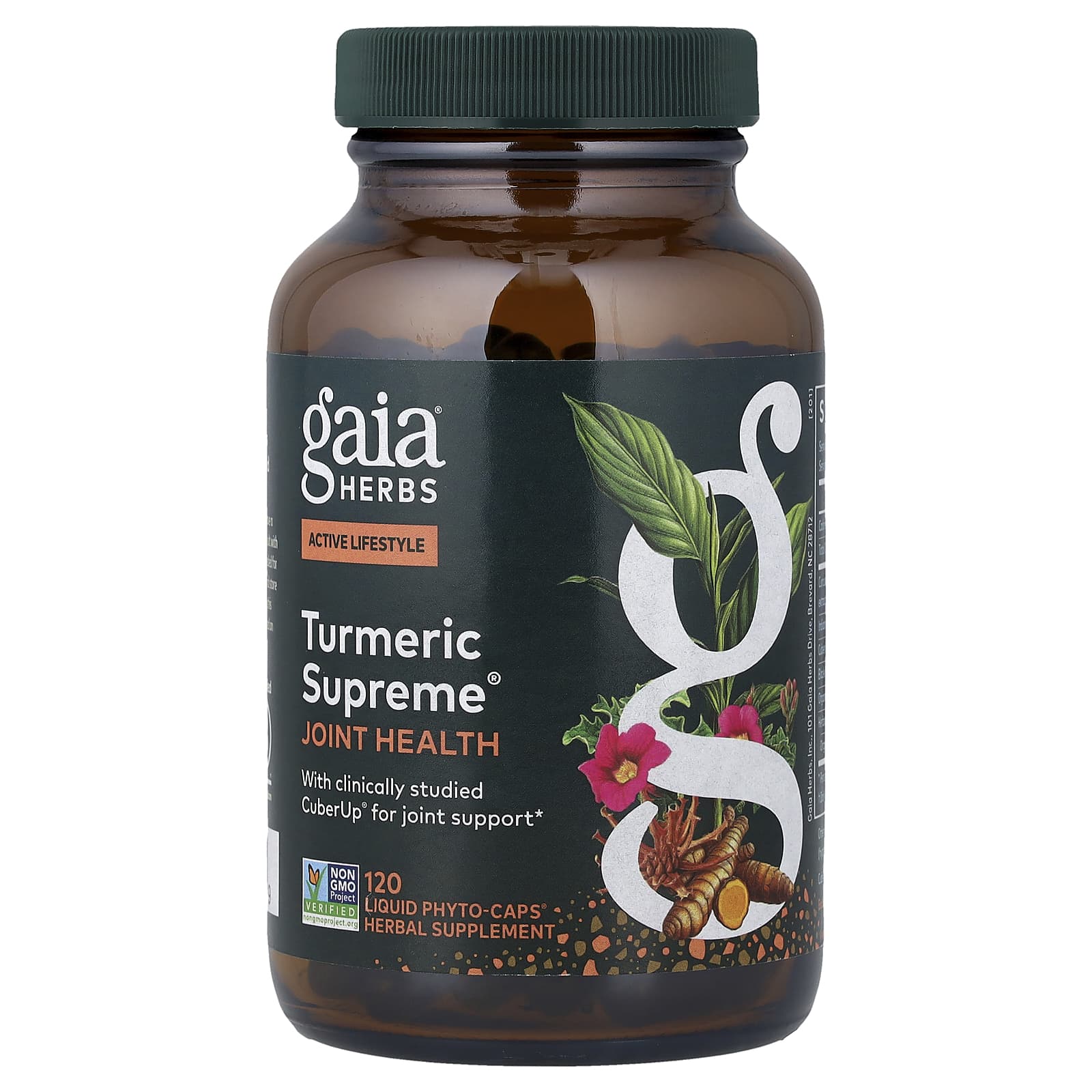 Куркума Gaia Herbs Supreme® Joint Health, оттенок 120 Liquid Phyto-Caps®, жидкая форма