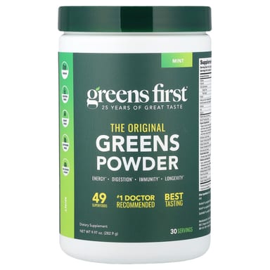 Зеленый комплекс Greens First, вкус Mint, 282.9 г, порошок
