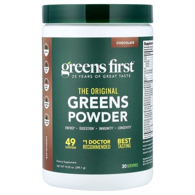 Зеленый комплекс Greens First, вкус Chocolate, 299.1 г, порошок