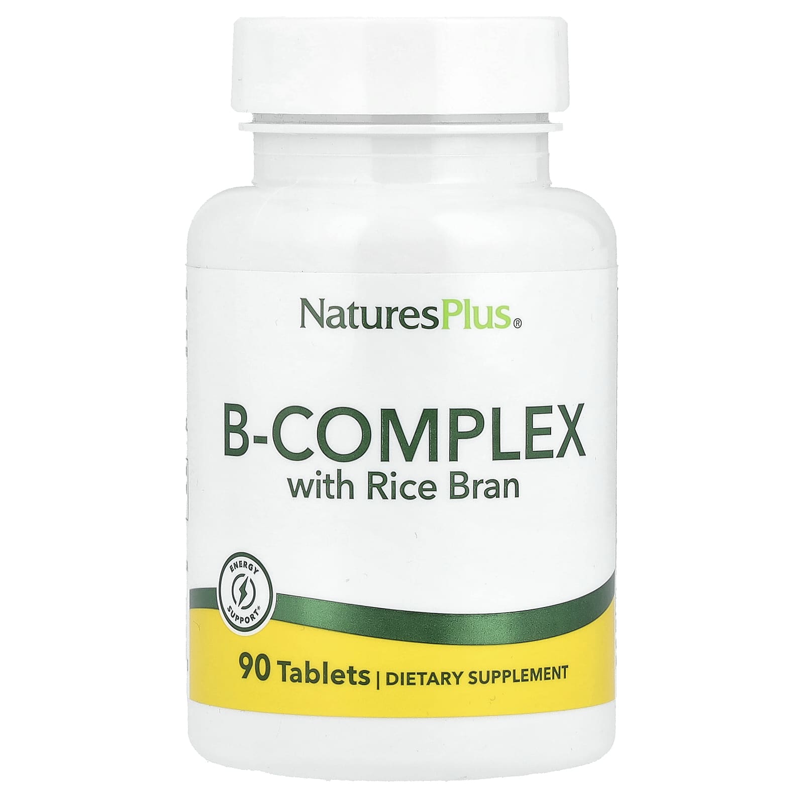 Комплекс витаминов B NaturesPlus B-Complex with Rice Bran, 90 таблеток