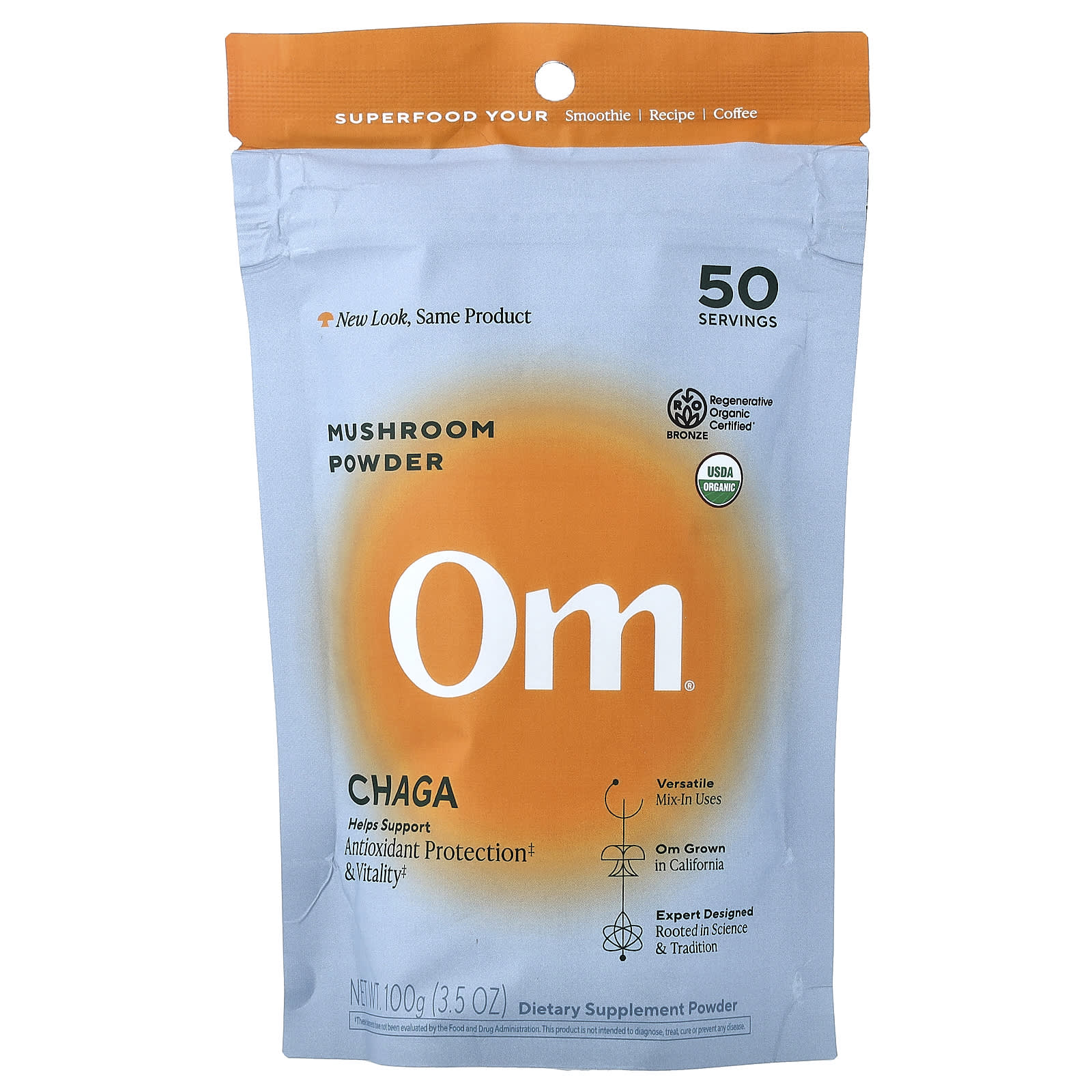 Порошок Om Mushrooms Mushroom, оттенок Chaga, 100 г
