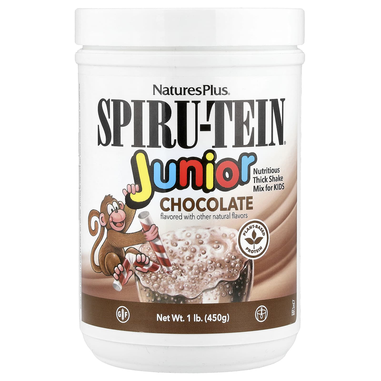 Шоколад NaturesPlus Spiru-Tein® Junior Nutritious Thick Shake Mix For, вкус Chocolate, 450 г