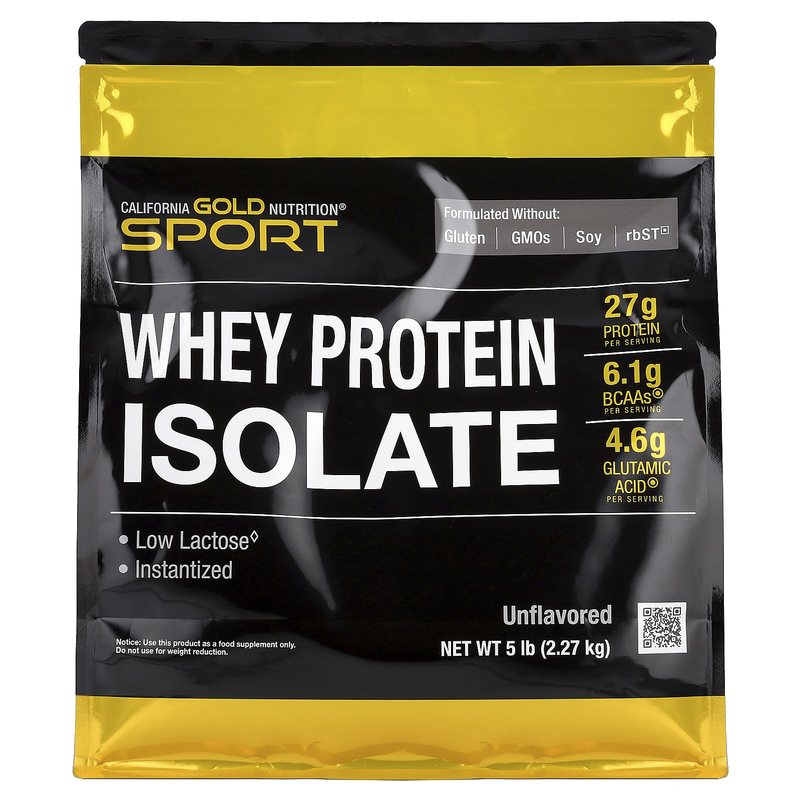 Сывороточный протеин California Gold Nutrition Sport Isolate, без вкуса, 2.27 кг — фото 3