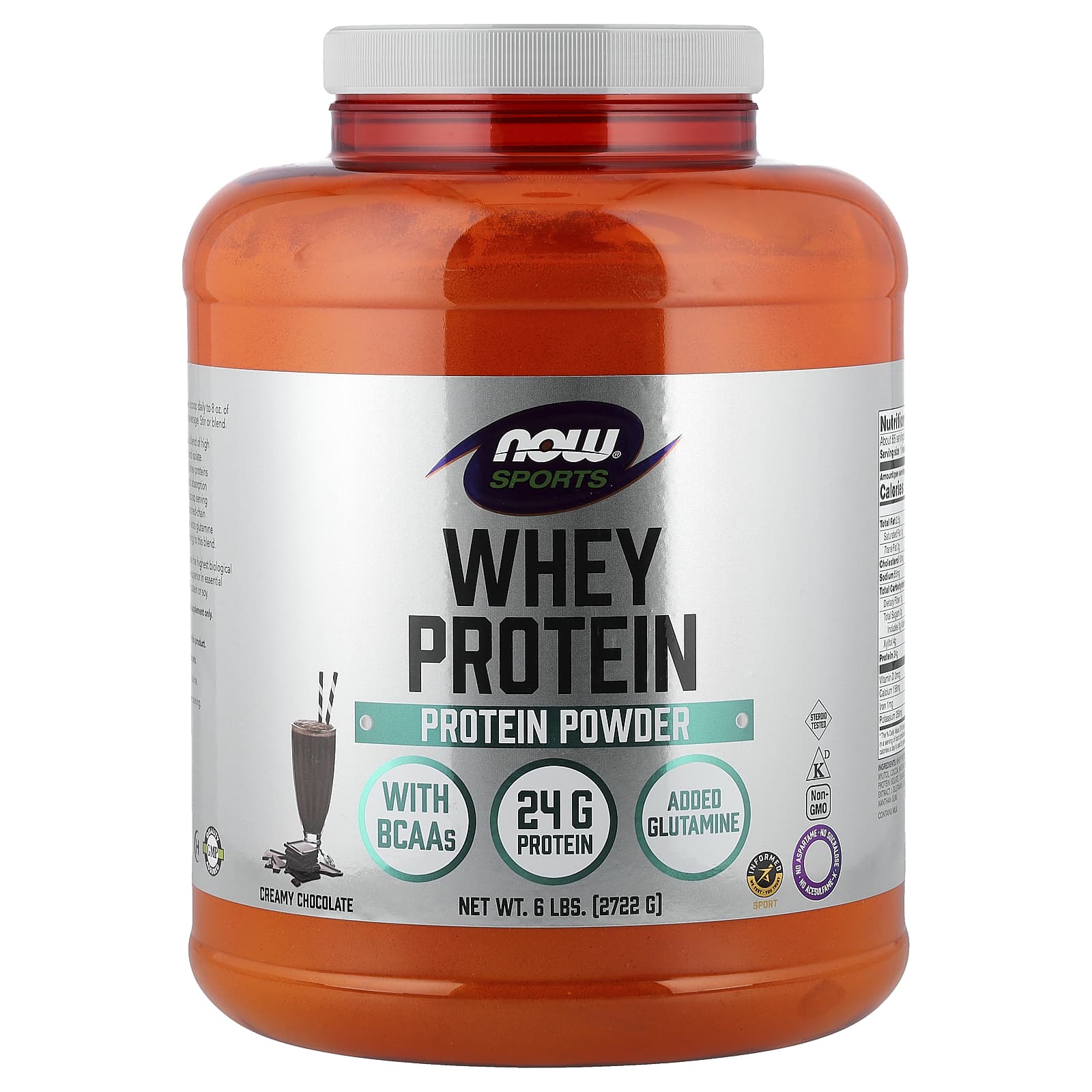 Сывороточный протеин NOW Foods Sports, вкус Creamy Chocolate, 722 г