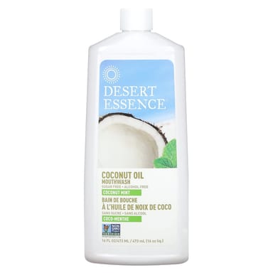 Кокосовое масло Desert Essence Mouthwash Coconut Mint, вкус Coconut Oil Mouthwash, Coconut Mint, 473 мл