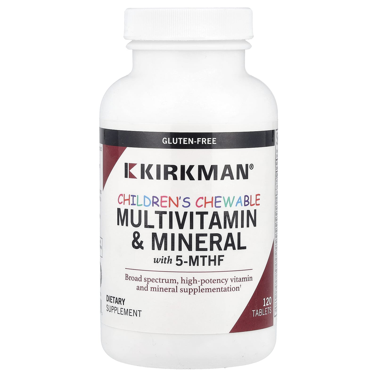 Детские жевательные мультивитамины Kirkman Labs & Mineral with 5-MTHF, 120 таблеток