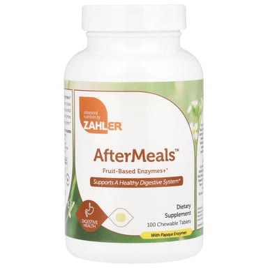 Ферменты Zahler AfterMeals™ Fruit-Based, 100 жевательных таблеток