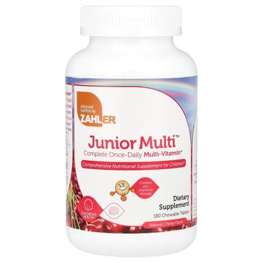 Мультивитамины Zahler Junior Multi™ Complete Once-Daily Natural Cherry, 180 жевательных таблеток