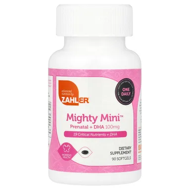 Фото товара: DHA Zahler Mighty Mini™ Prenatal, 90 мягких капсул