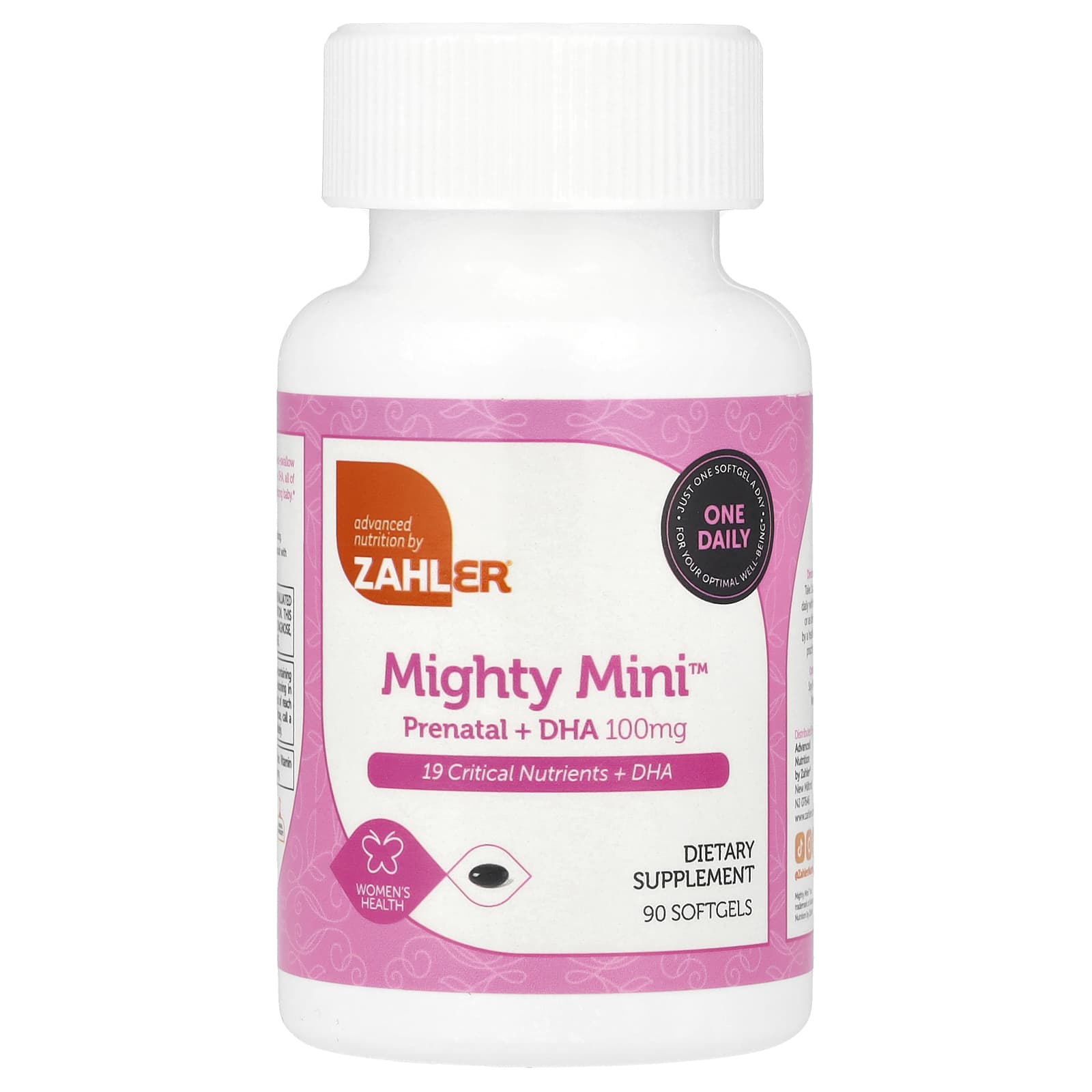DHA Zahler Mighty Mini™ Prenatal, 90 мягких капсул