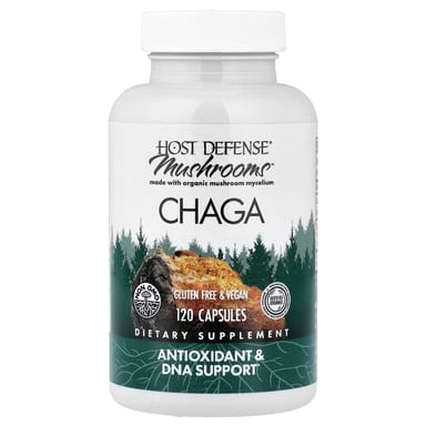 Грибной комплекс Host Defense™, оттенок Chaga, 0.5 г, 120 капсул