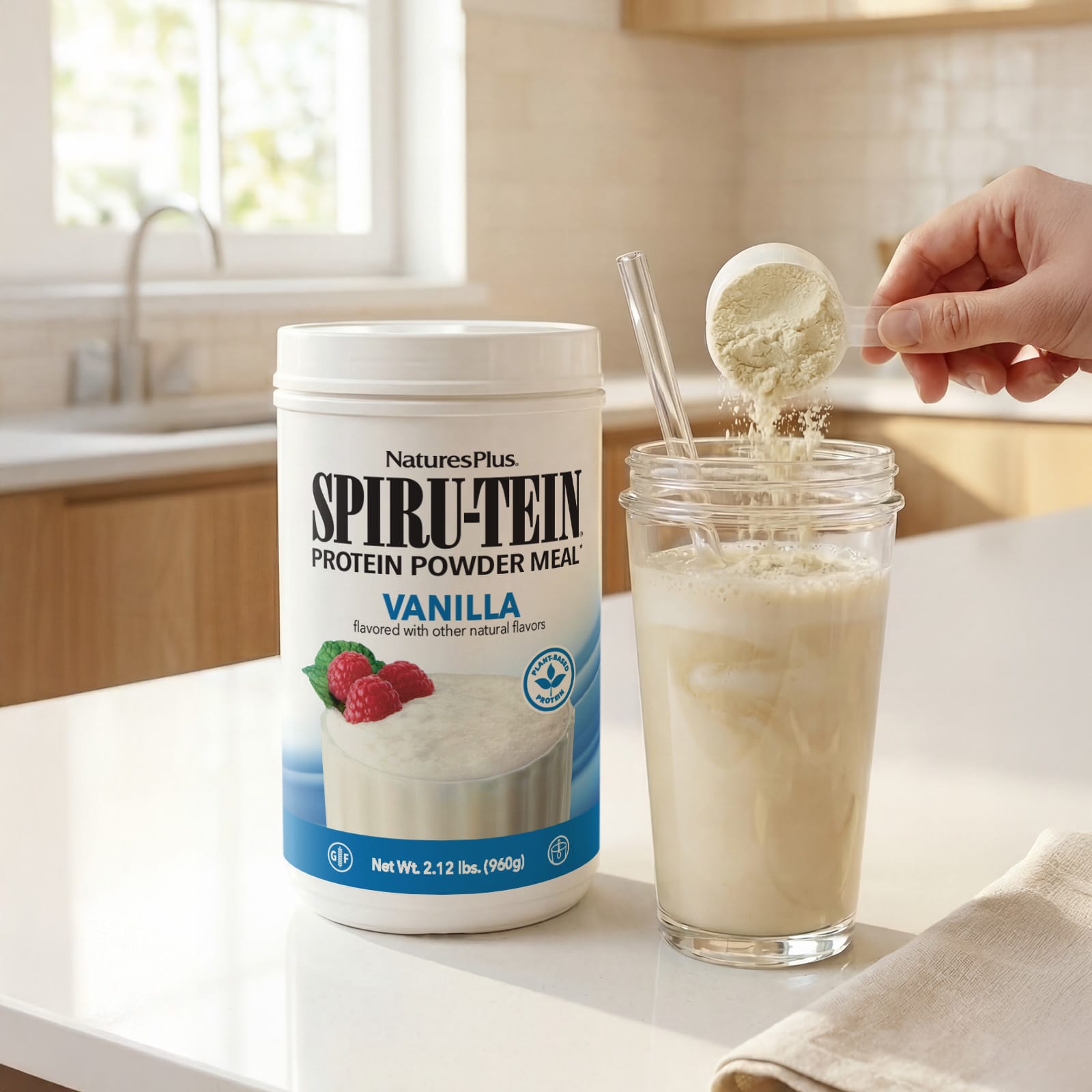 Протеиновый порошок NaturesPlus Spiru-Tein® Meal, вкус Vanilla, 960 г — фото 6