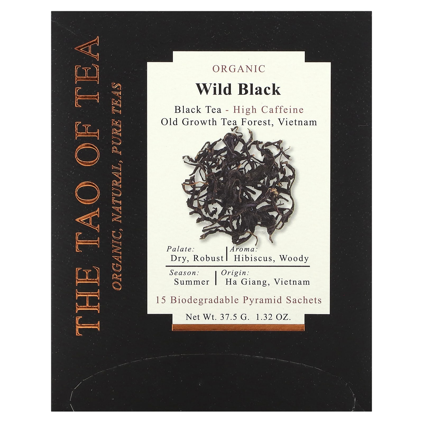 Чай The Tao of Tea Organic Black Wild Black, оттенок 15 Pyramid Sachets, 37.5 г — фото 2