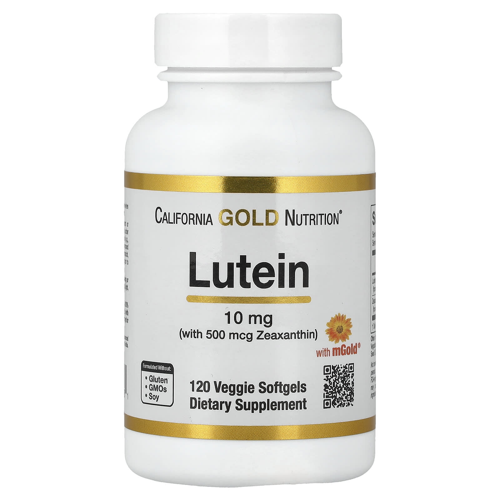 Зеаксантин California Gold Nutrition Lutein with from Marigold Extract 120 Veggie, мягкие капсулы — фото 4