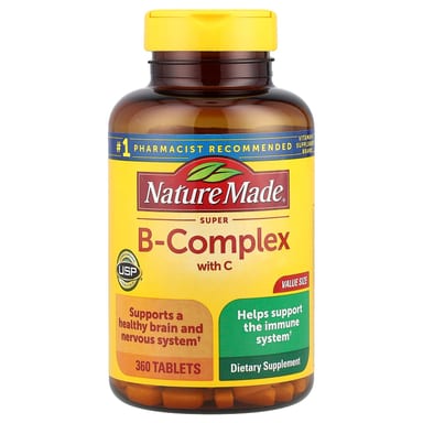 Комплекс витаминов B Nature Made Super- with Vitamin C, 360 таблеток