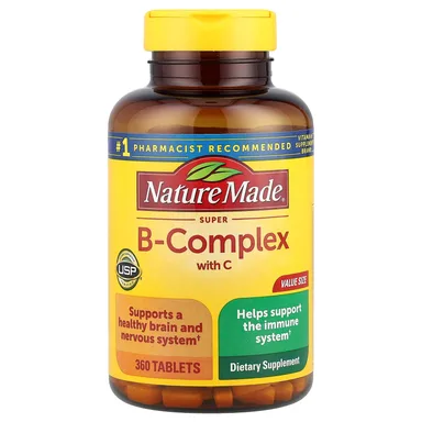 Фото товара: Комплекс витаминов B Nature Made Super- with Vitamin C, 360 таблеток
