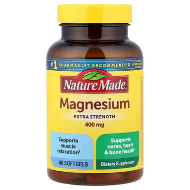 Магний Nature Made, 400 мг, 60 мягких капсул
