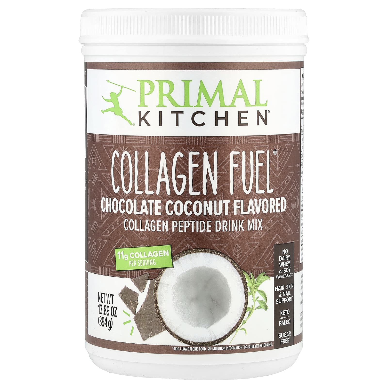 Шоколад Primal Kitchen Collagen Fuel®, вкус Chocolate Coconut, 394 г