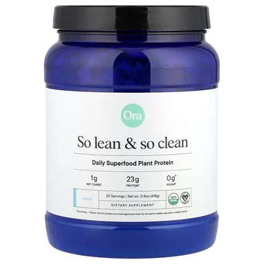 Фото товара: Растительный протеин Ora So Lean & So Clean Daily Superfood, вкус «ваниль», 618 г