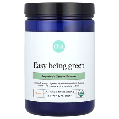 Зеленый комплекс Ora Easy Being Green Superfood nge, вкус Orange, 240 г, порошок