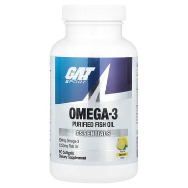 Омега-3 GAT Sport, вкус Natural Lemon, 90 мягких капсул