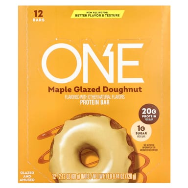 Протеиновый батончик One Brands Maple Glazed Doughnut, 60 г, 12 шт.