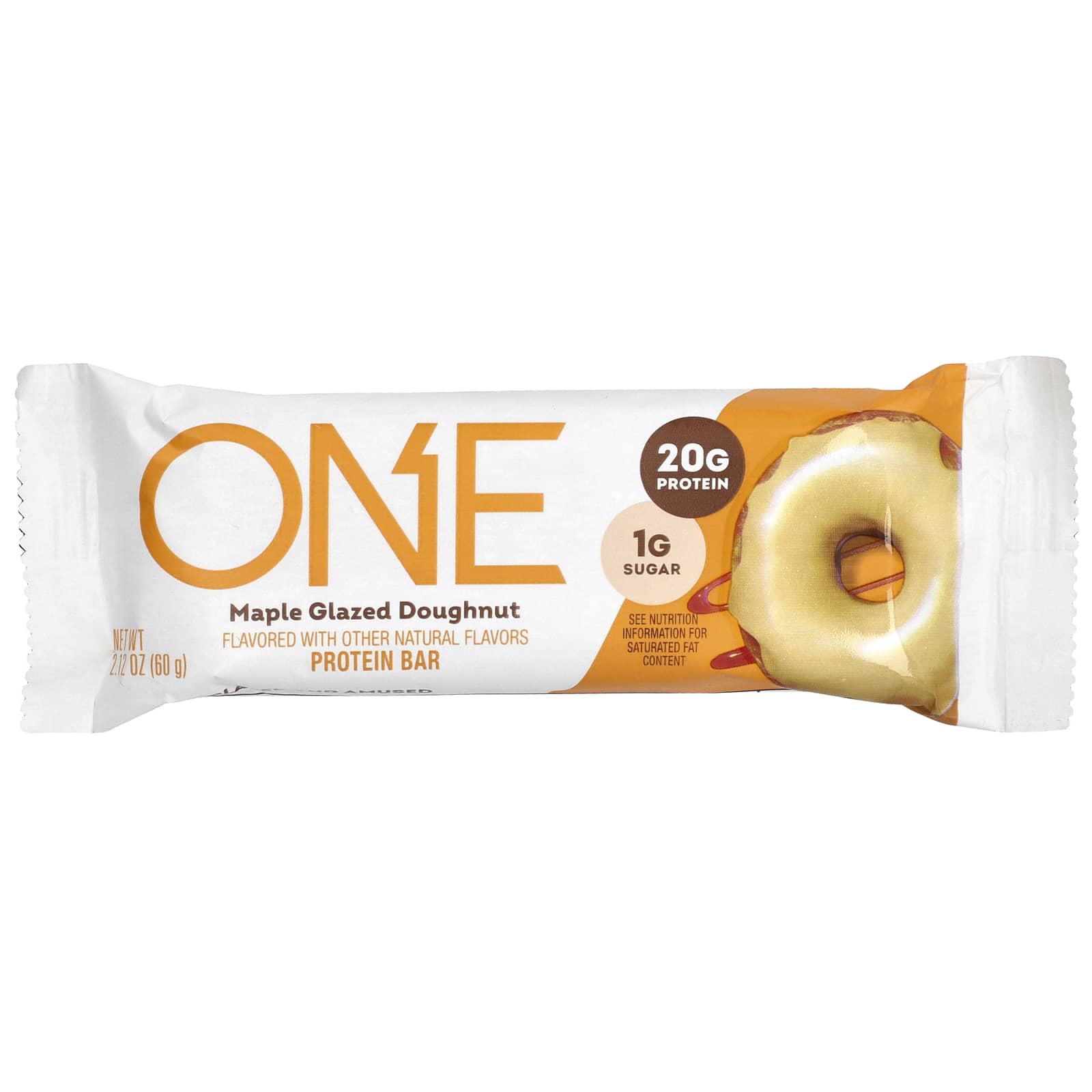 Протеиновый батончик One Brands Maple Glazed Doughnut, 60 г, 12 шт. — фото 3