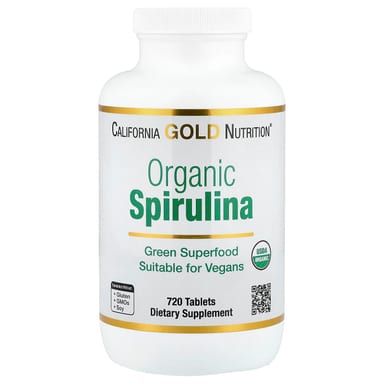 Спирулина California Gold Nutrition Organic, 720 таблеток