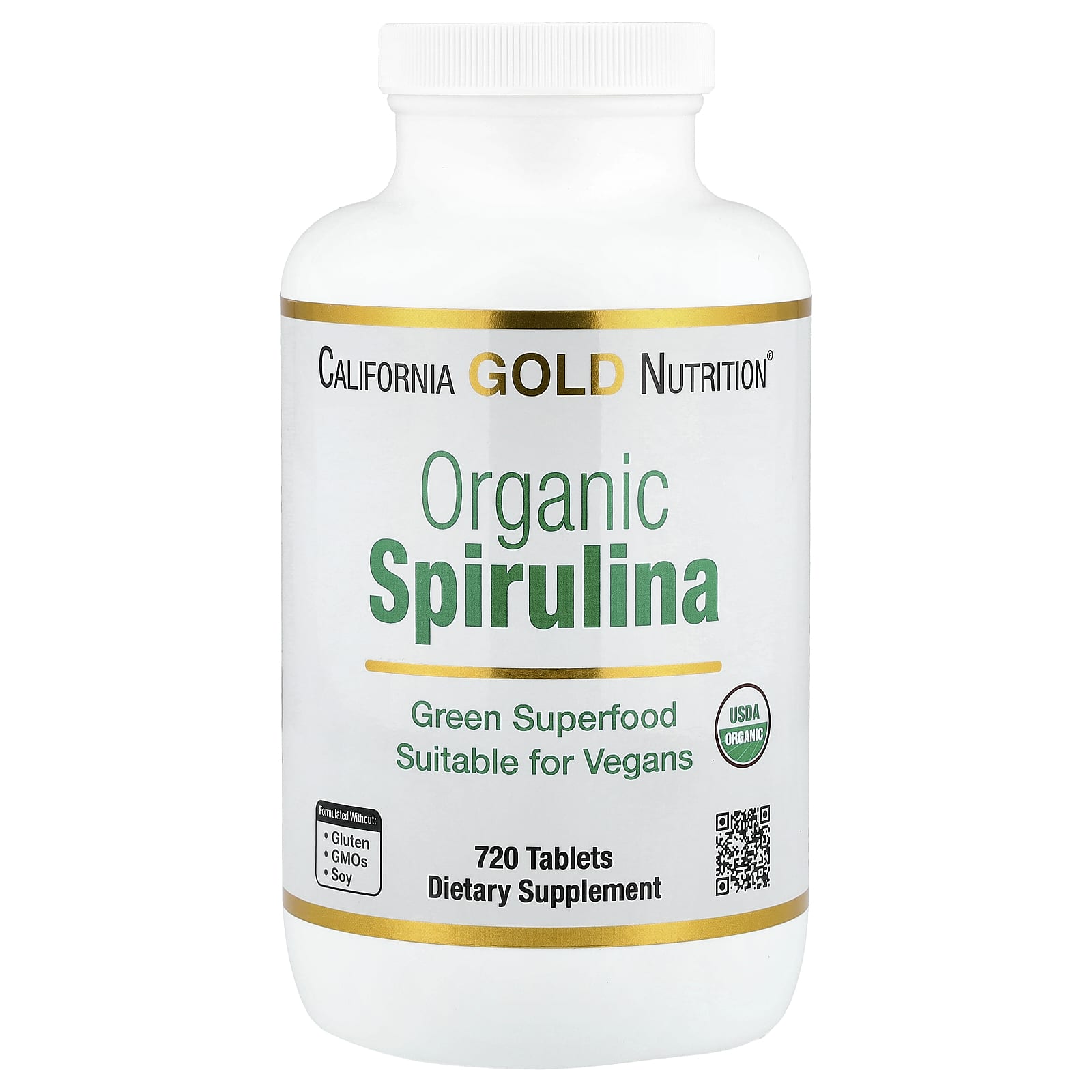Спирулина California Gold Nutrition Organic, 720 таблеток — фото 2