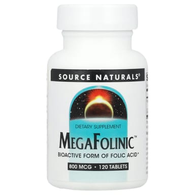 Комплекс MegaFolinic Source Naturals™, 800 мкг, 120 таблеток