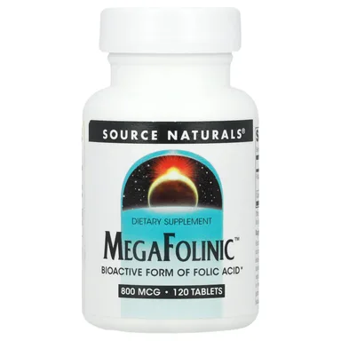 Фото товара: Комплекс MegaFolinic Source Naturals™, 800 мкг, 120 таблеток
