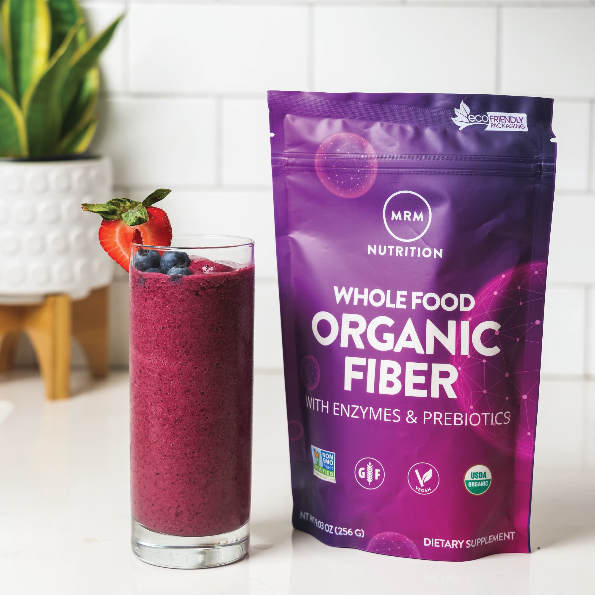 Пребиотик MRM Nutrition Whole Food Organic Fiber with Enzymes and, 256 г — фото 4