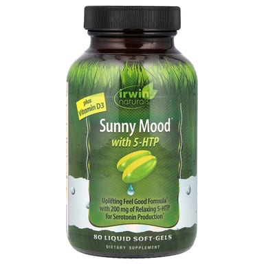 Витамин D3 Irwin Naturals Sunny Mood® with 5-HTP Plus, 80 мягких капсул
