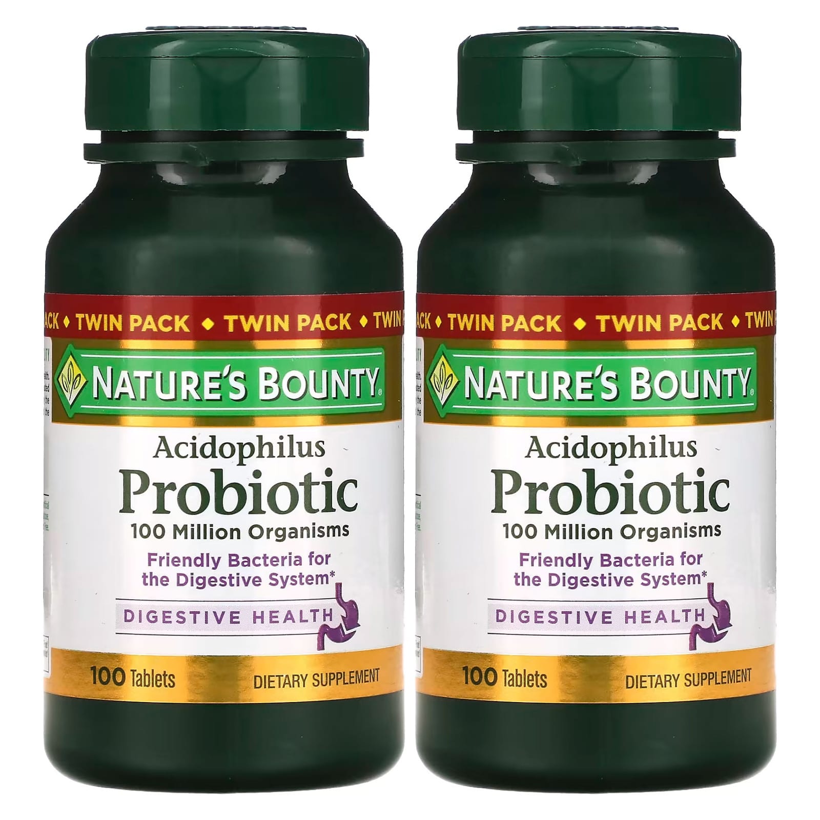 Пробиотик ацидофилус Nature's Bounty Probiotic Twin Pack, 0.5 мг, 100 таблеток — фото 3