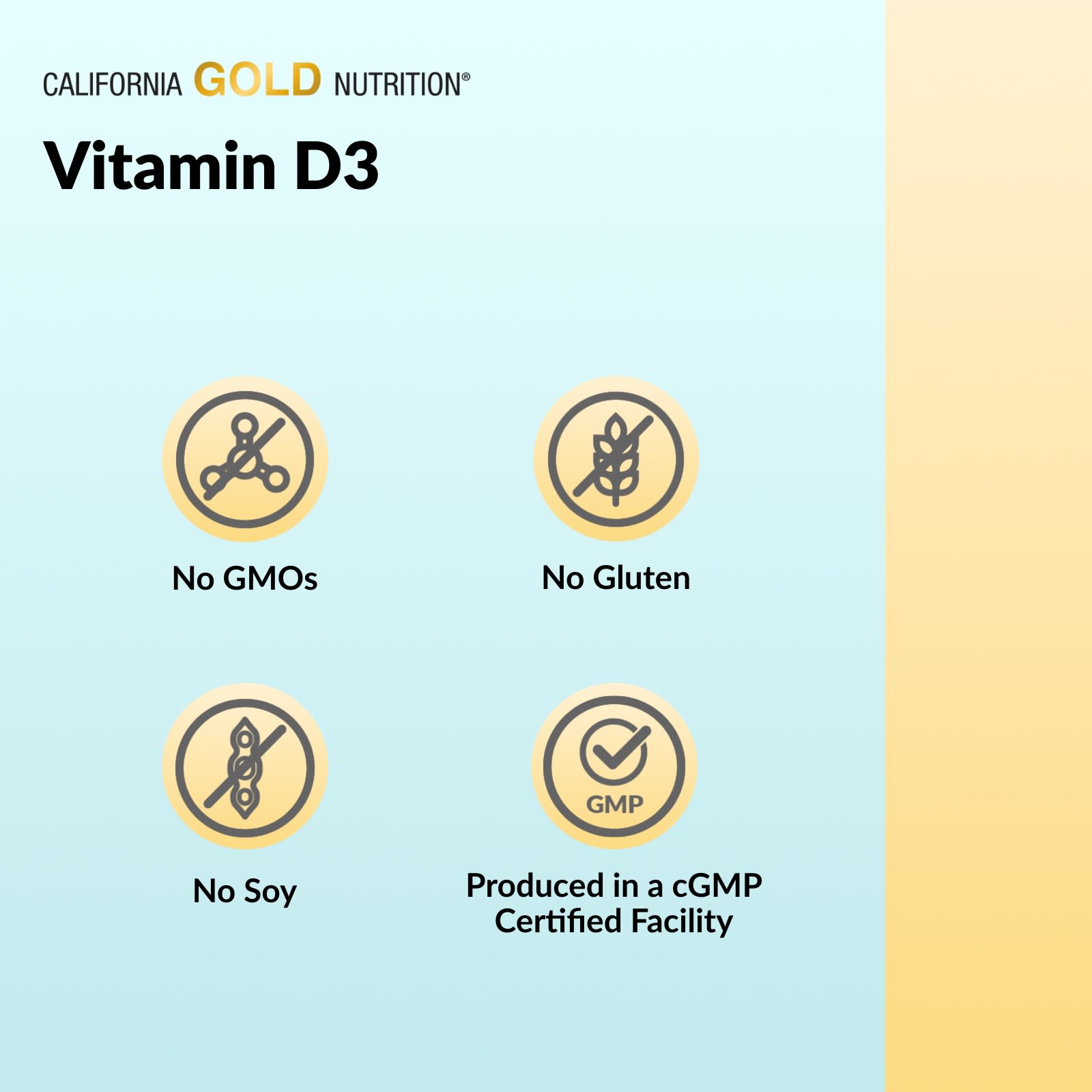Витамин D3 California Gold Nutrition 360 Fish Gelatin, 50 мкг (2000 МЕ), мягкие капсулы — фото 8