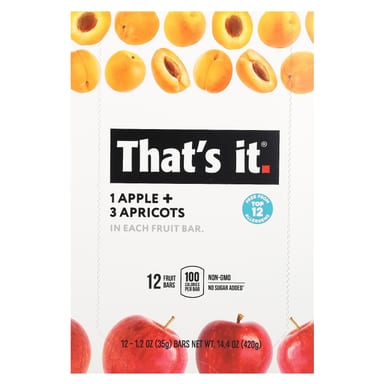 Фруктовые батончики That's It, 12 батончиков по 1.2 унции (35 г)