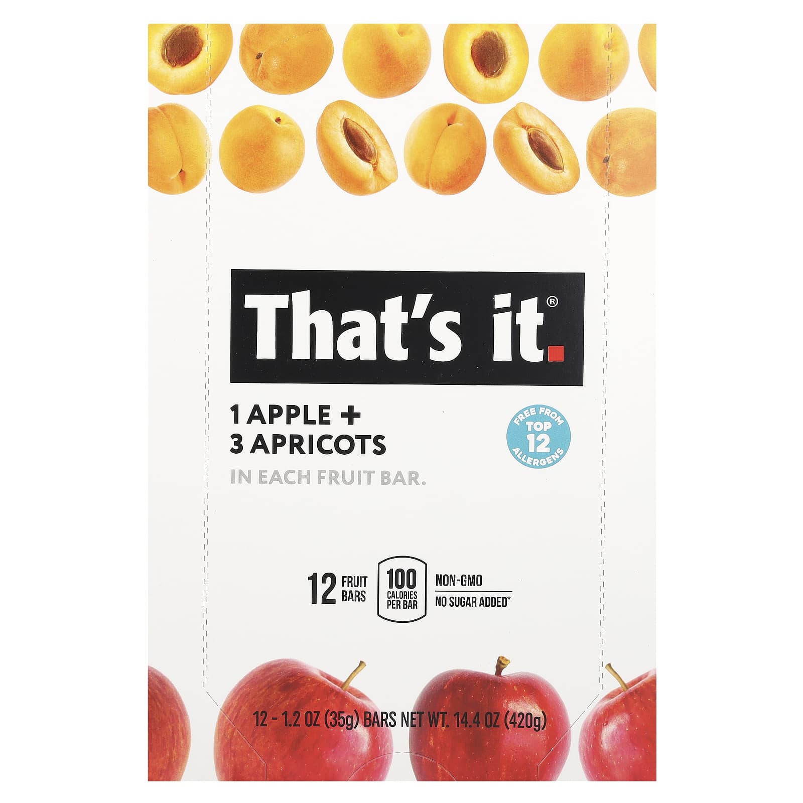 Фруктовые батончики That's It, 12 батончиков по 1.2 унции (35 г)
