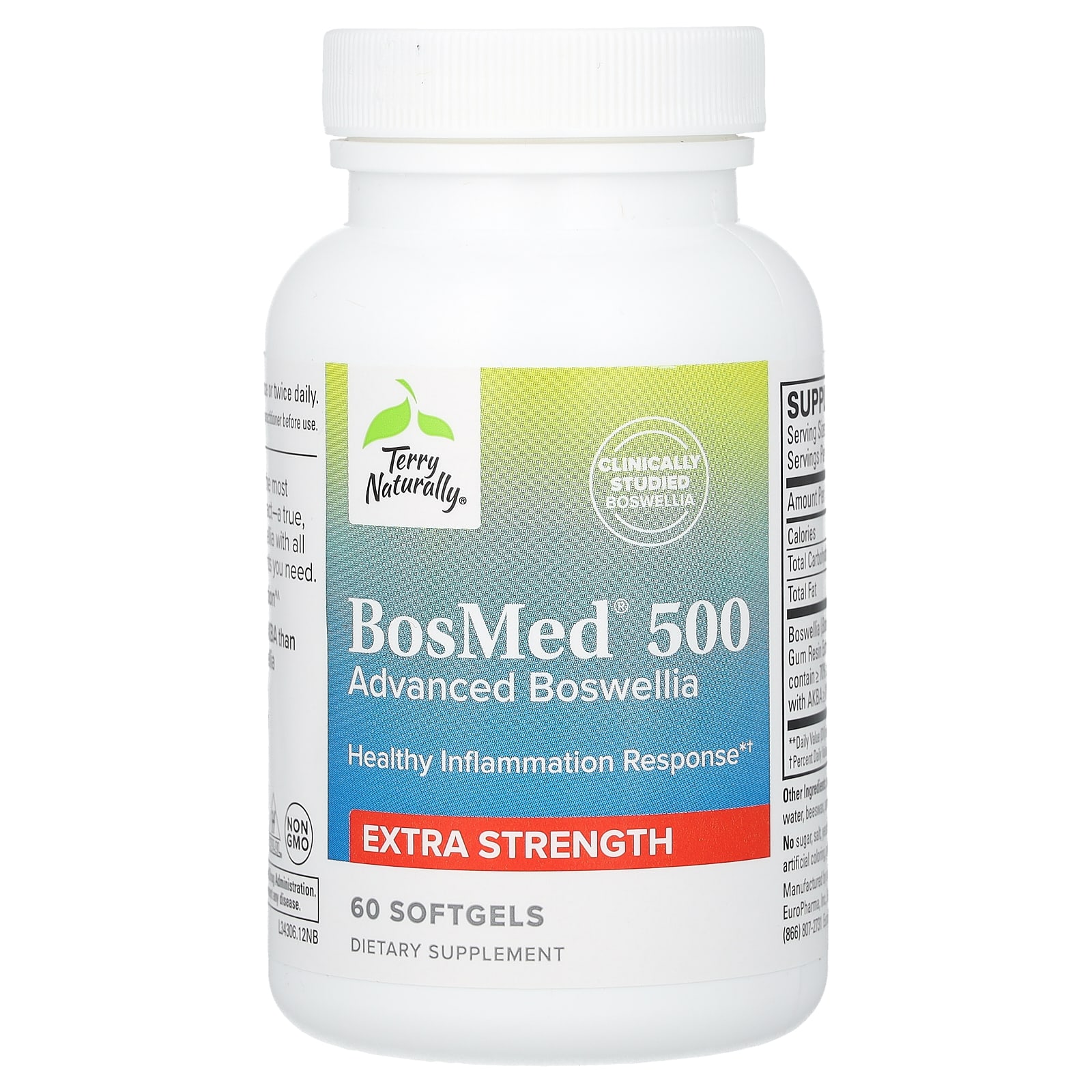 Босвеллия Terry Naturally BosMed 500 Advanced, 500 мг, 60 мягких капсул