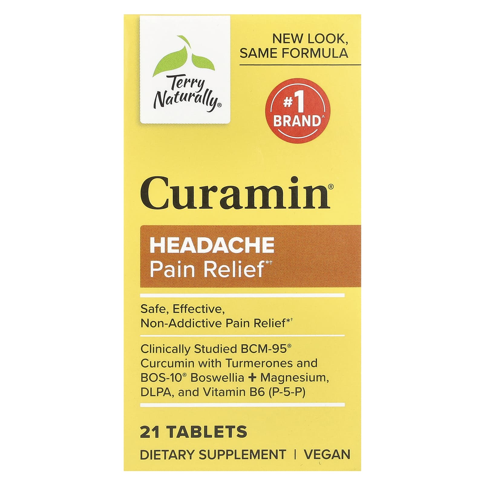 Куркуминоидный комплекс Curamin Terry Naturally® Headache Pain Relief, 21 таблеток — фото 2