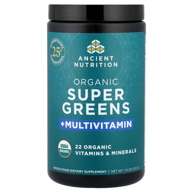 Мультивитамины Ancient Nutrition Organic Super Greens, 213 г