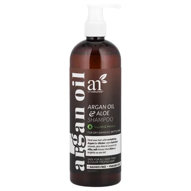 Фото товара: Аргановое масло artnaturals & Aloe Shampoo For Dry Brittle Hair, Damaged, 473 мл