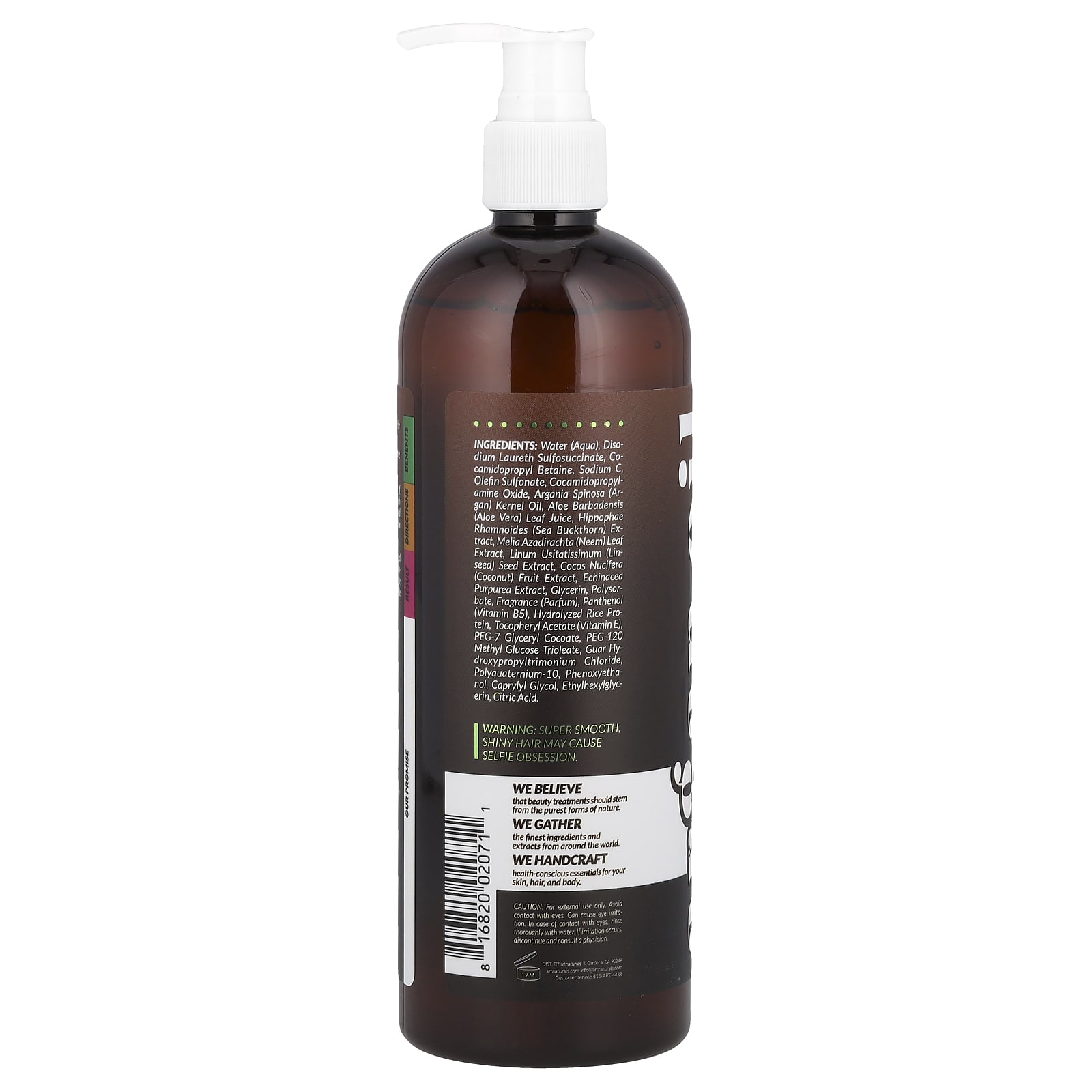 Аргановое масло artnaturals & Aloe Shampoo For Dry Brittle Hair, оттенок Damaged, 473 мл — фото 2