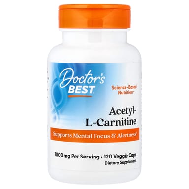 Ацетил-L-карнитин Doctor's Best Acetyl-L-Carnitine, 500 мг, 120 растительных капсул