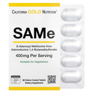 SAMe California Gold Nutrition, оттенок Butanedisulfonate, 400 мг, таблетки