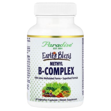 Комплекс витаминов B Paradise Herbs Earth's Blend Methyl B-Complex, 60 растительных капсул