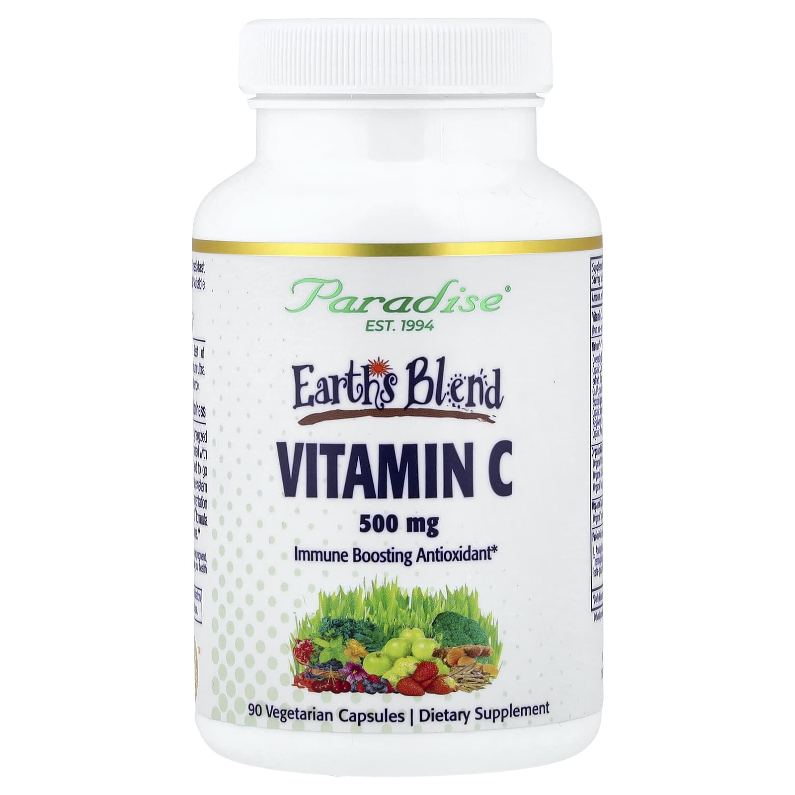 Витамин C Paradise Herbs Earth's Blend®, 90 растительных капсул