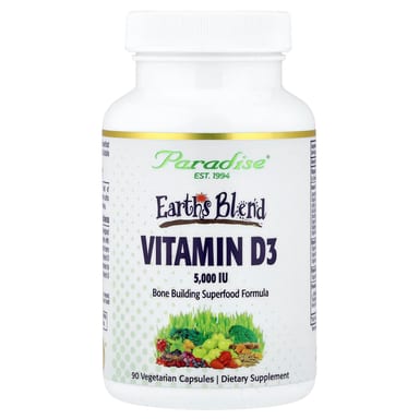 Витамин D3 Paradise Herbs Earth's Blend, 90 растительных капсул