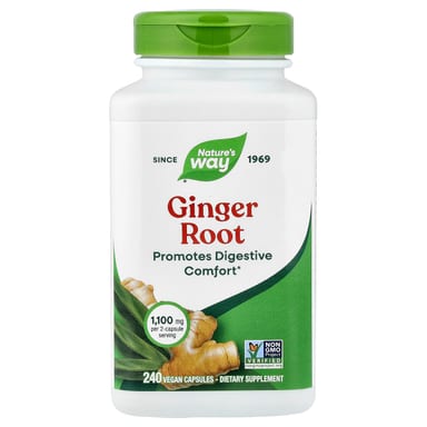 Имбирь Nature's Way Root, 0.55 мг, 240 растительных капсул